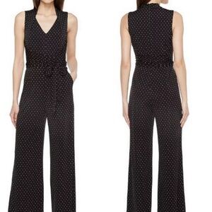 Tahari by Arthur S. Levine black Polka Dot Jumpsuit